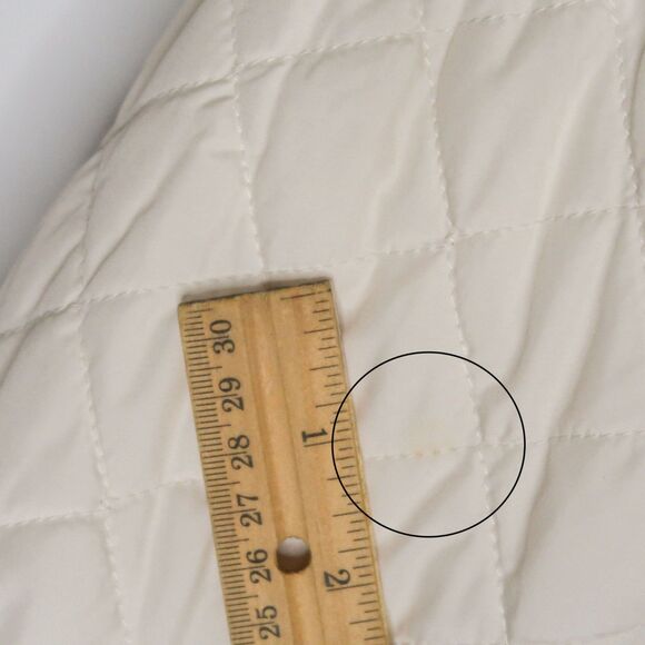 Talbots Womens Quilted‎ Jacket Size 3X White Ivory Diamond Puffer - Picture 7 of 7